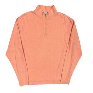 Peter Millar 1/4 Zip Sweatshirt Long Sleeve Pullover Stretch Salmon Orange XL